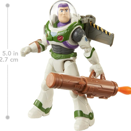 Buzz LightYear Disney Mission Space Ranger Action Figure Astronaut (5 Inch) with Jetpack and Accessories, 4 Years and up