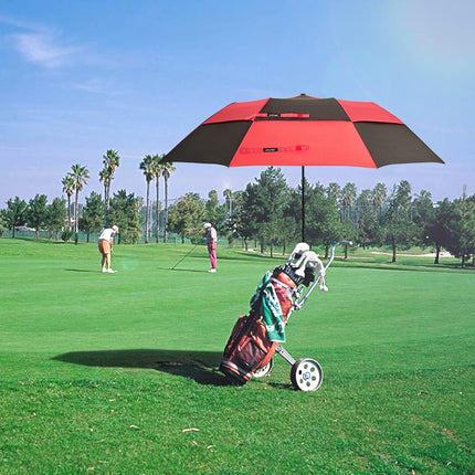 G4Free 62inch Portable Golf Umbrella Automatic Open Large Oversize Vented Double Canopy Windproof Waterproof Sport Umbrellas(Blue/Navy)