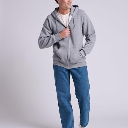 Russell Athletic Men's Dri-Power Fleece Hoodies, Moisture Wicking, Cotton Blend, Relaxed Fit, Sizes S-4x Hooded Sweatshirt, Oxford Full Zip, XXL