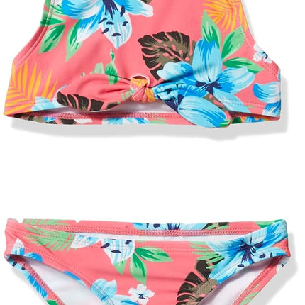Kanu Surf Traje de baño de 2 piezas tipo bikini de carreras para playa, UPF 50+, para niñas, Addie, Peggy Coral, 8