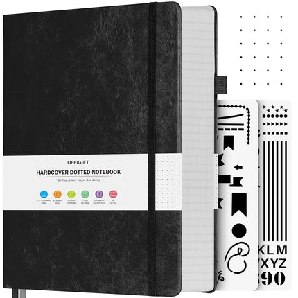 OFFIGIFT Dotted Journal Notebook, 312 Numbered Pag