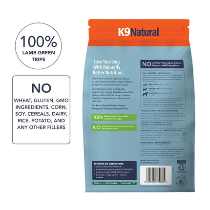 K9 Natural Lamb Green Tripe Freeze-Dried Dog Food Booster, Grain-Free, 200g