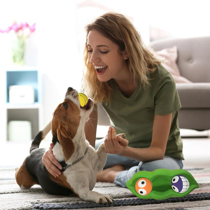 Multipet Three Peas in a Pod | Squeaky Chew Dog Toy | Fetch Interactive Pea Pod Dog Toys | 3 XL Latex Squeaky Balls | 3" (Ball Size)