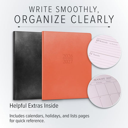 Gallery Leather Academic Planner 2026-2027 Acadia Green