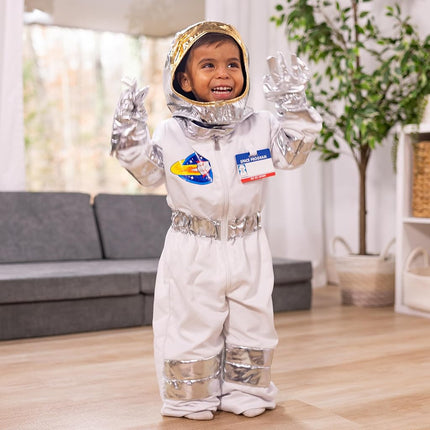 Melissa & Doug Astronaut Role Costume Set Pretend Play | Pretend Play | Halloween | Astronaut Costume Kids| 3+ | Gift for Boy or Girl