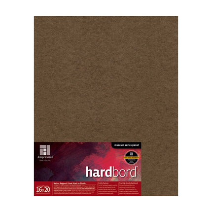 Ampersand Art Supply Hardboard Wood Painting Panel: Museum Series Hardbord, 16" x 20", 1/8 Inch Flat Profile