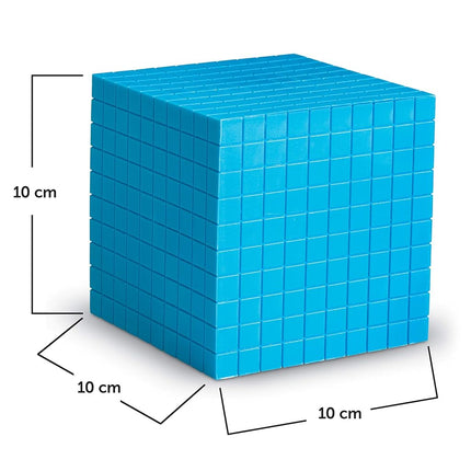 Learning Resources Blue Plastic Base Ten Cube, Early Math, Homeschool, Counting Toys, Ages 6+