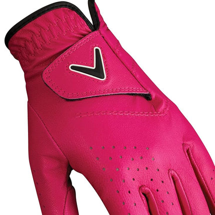 Callaway Golf Opti Color Glove (Worn on Left Hand, Ladies (3-Pack), Medium, Multi Color)