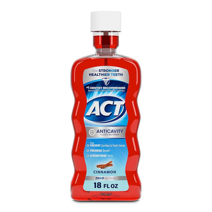 ACT Anticavity Zero Alcohol Fluoride Mouthwash 18 