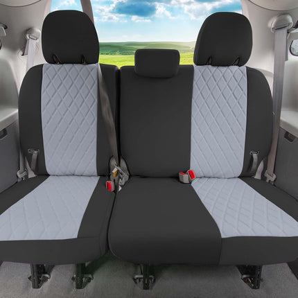 FH Group Custom Fit Neoprene Seat Covers for 2011-2020 Toyota Sienna with Water Resistant Neosupreme Insert - 3rd Row Gray