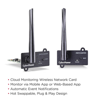 CyberPower Remote Cloud Card RWCCARD100 - Connection via Antenna, for PR, OR, CPS-PRO, and NEW OLS/OL series with short LAN-slot
