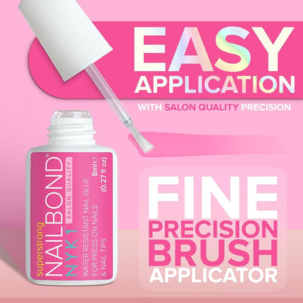 NYK1 Super Strong Nail Glue for Press Ons, Nail Tips & False Nails | 8ml