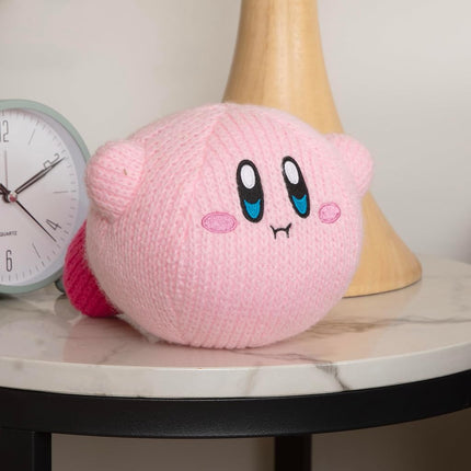 TOMY Nuiguru Knit Kirby Plush - Hovering Kirby Plushie - Knit Plushies - Collectible Stuffed Animals - Soft Cute Plushies and Kids Valentine's Day Gifts - 6 Inch