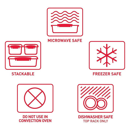 Sistema Microwave 3.2L Large Microwave Steamer, Red