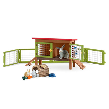 Schleich Farm World - 8Pc Rabbit Hutch Playset - K