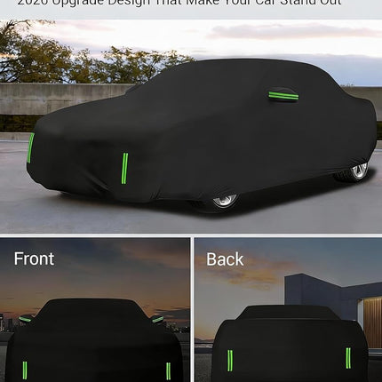 Proadsy Car Cover for Subaru Crosstrek 2018-2022 2023, Waterproof All Weather Automobiles, Windproof Sproof Rain Hail Sun UV Protection Full Outdoor Indoor Exterior Covers, Black