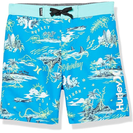 Hurley Boys' Board Shorts, Neptune Blue/Doodle, 16