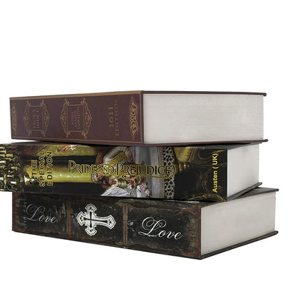 Chinoiserie Diversion Book Safe Storage Box (Size 8.7"×6"×2") With Security Combination Lock, Chinese style Ornaments Secret Hidden Safe (The Art of War - Combination Lock)