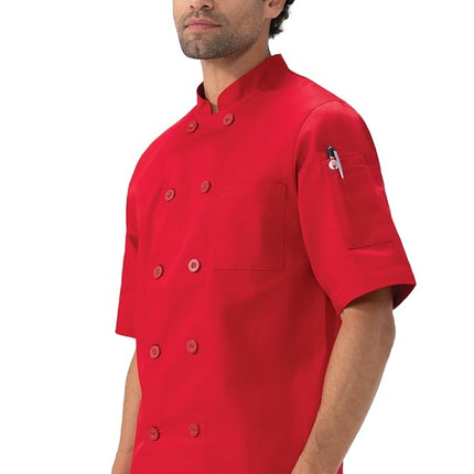 Chef Works Volnay Unisex Chef Coat, Red, XXL