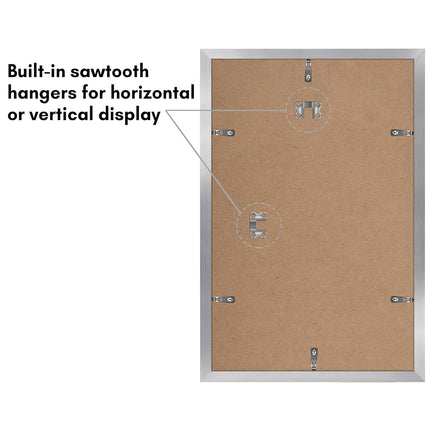 Americanflat 11x17 Picture Frame Set of 5 in Silver - Use as 9x15 Picture Frame with Mat or 11x17 Frame Without Mat - Picture Frames Collage Wall Decor with Plexiglass Cover - Gallery Wall Frame Set