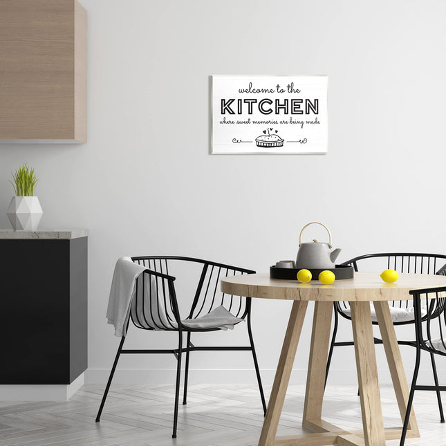 Stupell Industries Bienvenida a la Cocina Tarta Recién Horneada Frase Rústica, Diseño de Mollie B.