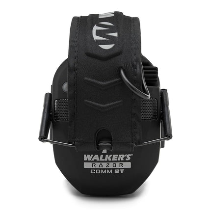 Casque anti-bruit électronique Walker's Razor Quad avec Bluetooth | 4 microphones Capture sonore à 360 degrés Protection auditive NRR de 23 dB Cache-oreilles de tir sportif avec 2 piles AAA, Noir