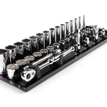 TEKTON 3/8 Inch Drive 12-Point Socket and Ratchet 