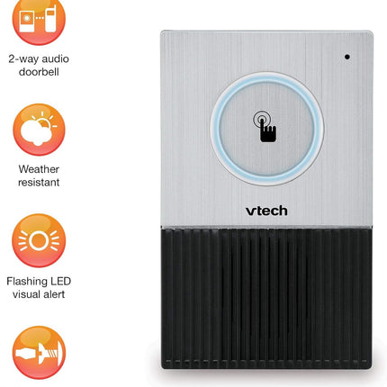 VTech SN7021 Cordless 2-Way Weather-Resistant audio Doorbell for SN5127 & SN5147 Senior Phone Systems