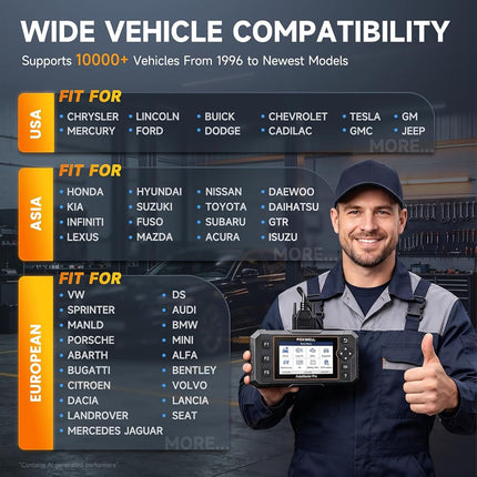 2026 FOXWELL NT624 Elite OBD2 Scanner, All-System 8 Resets Code Reader
