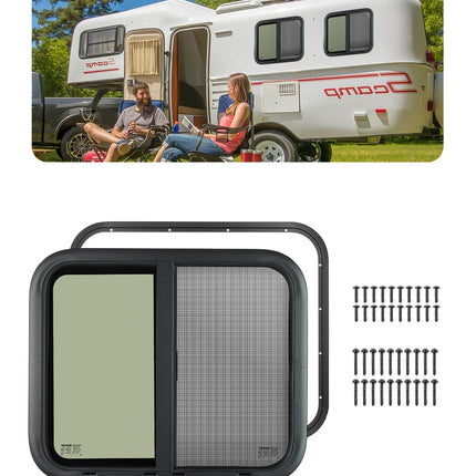 VEVOR Horizontal RV Window, 24" W x 20" H Tinted S