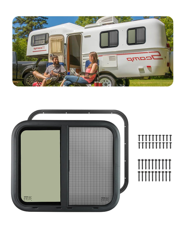 VEVOR Horizontal RV Window, 24" W x 20" H Tinted S