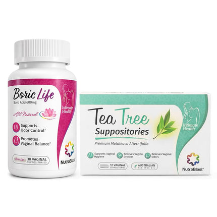 NutraBlast Boric Acid Suppositories 600mg (30 Coun