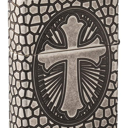 Zippo Tiki Totem Design Armor Antique Brass Pocket Lighter