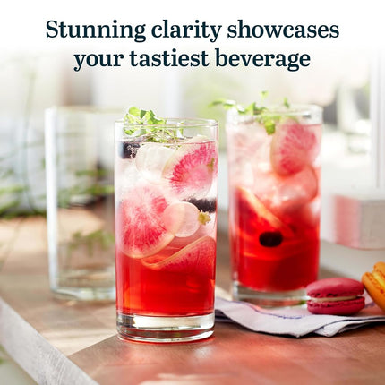 Libbey Heavy Base Tumbler Glasses, 15.5-Ounce, Set of 8