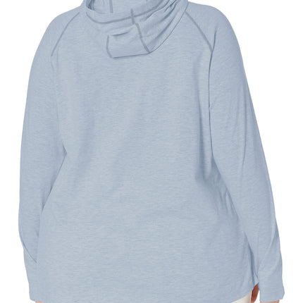 T-shirt de performance solaire Dickies Temp-iq pour femme, grande taille, bleu brouillard, 3X