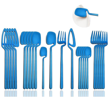 JASHII Silverware Set Satin Finish 24-Piece Stainl
