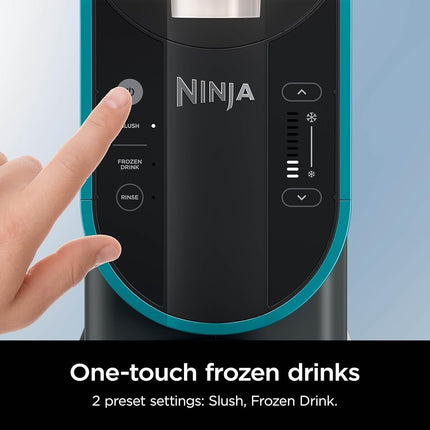 Ninja FS301 Professional Maker with RapidChill Technology, 88 oz Drink & Slushie Machine, 5 Preset Programs, Frozen Margaritas, Frappés, and More, Premium Accents, Black