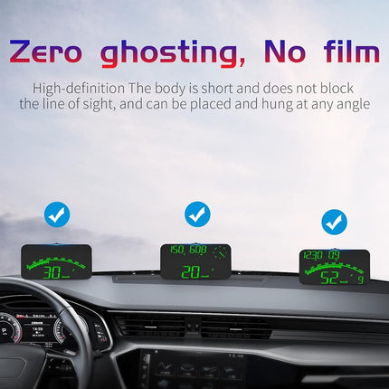 wiiyii Digital GPS Speedometer, HUD Head Up Display for Car, Upgraded 5.5" Large-Screen, Suitable for All Vehicles