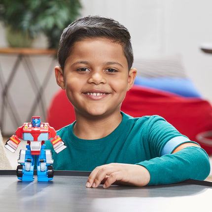 TRANSFORMERS Playskool Heroes Rescue Bots Academy Classic Heroes Team Optimus Prime, figurine convertible de 11,5 cm, jouet pour enfants à partir de 3 ans