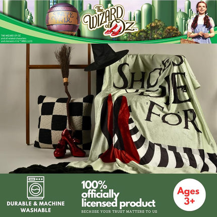Franco Collectibles The Wizard of Oz Bedding Super Soft Micro Raschel Throw, 46 in x 60 in, (Officially Licensed Product)