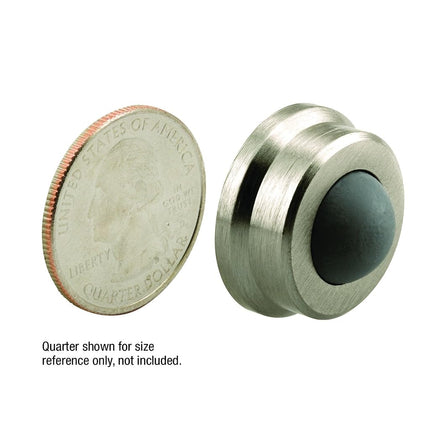 Prime-Line J 4844 Door Stop, Wall Mount, 1 in., Satin Nickel (Single Pack)