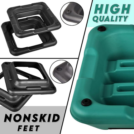 Yes4All 16"x16" Height-Adjustable High Step Aerobic Platform with 4 Risers for Home Gym Exercise Fitness Workout, Cardio and Jumping (Green)