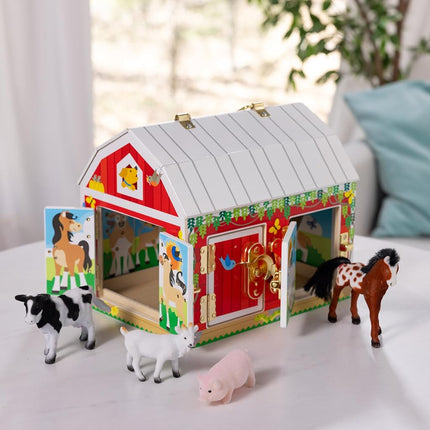 Melissa & Doug Latches Barn | Developmental Toy | Motor Skills | Problem Solving | 3+ | Gift for Boy or Girl, 10.25� x 9� x 7.5�, Multi - Colour