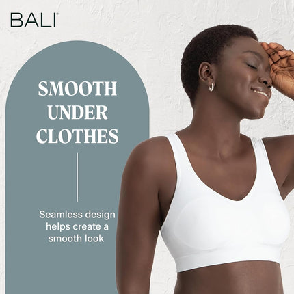 Bali Women's Comfort Revolution Shaping Wirefree Bras, White, S UK