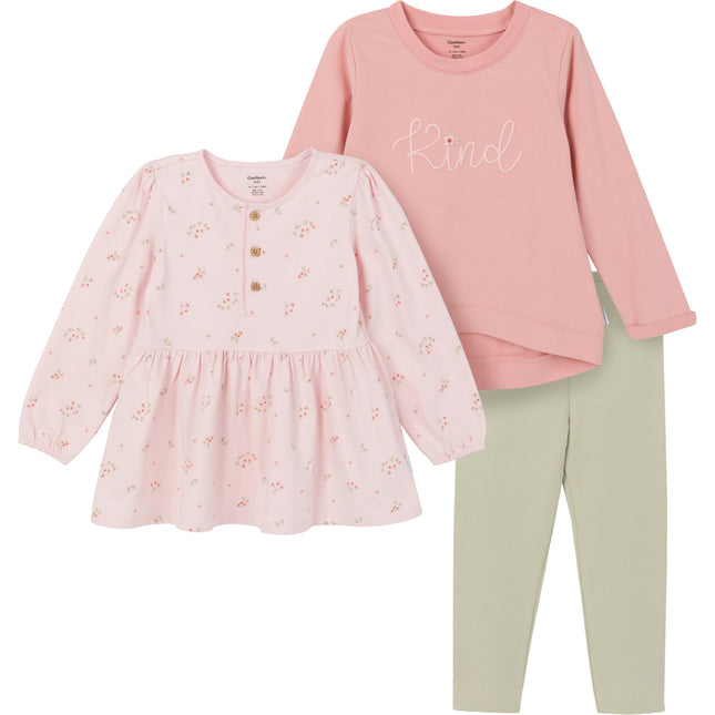 Gerber Baby Girls Toddler Girls' 3-piece (2 Tunics