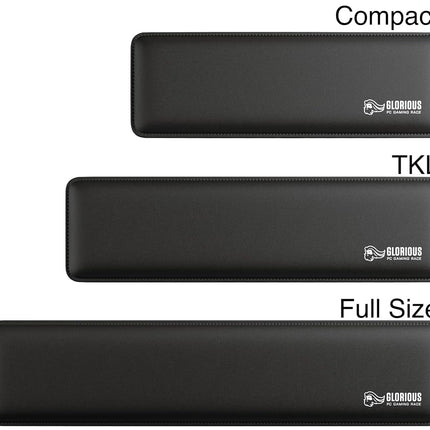 GLORIOUS Padded Keyboard Wrist Rest Compact 17mm Thick (Black)