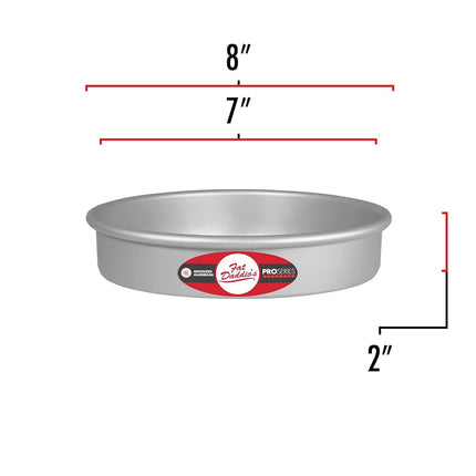 Fat Daddio’s ProSeries Solid Bottom Round Cake Pan, 7 Inch Diameter x 2 Inch Deep