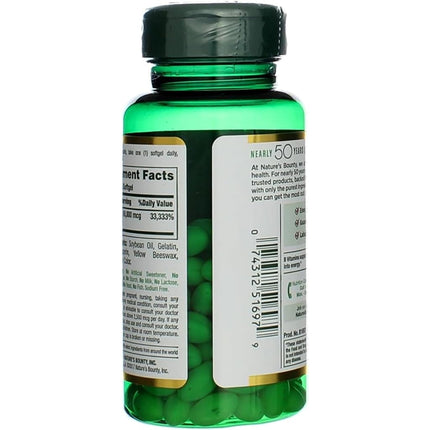 Nature's Bounty Biotin 10000 mcg Ultra Strength, Rapid Release Liquid Softgels 120 ea (Pack of 2)
