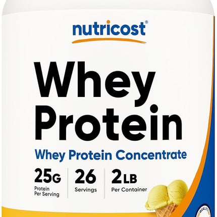 Nutricost Proteína de Suero de Leche en Polvo Sabor Piña Colada (907 g) - Sin Gluten, Sin OGM, a base de Concentrado de Proteína de Suero
