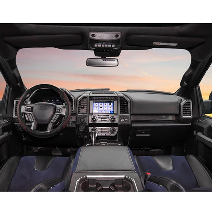 West Llama Customized Auto Car Steering Wheel Cover for Ford F-150, F-250, F-350, Expedition(Diamond Quilted - Black+Red)